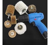 3 têtes de brosse de polissage de 60 mm avec fibres de crin de cheval pour le nettoyage, le polissage et l'élimination de la poussière sur le bois, le jade et les surfaces métalliques dans diverses