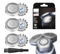3 Têtes de rasoir de rechange SH71/52 compatibles avec Philips séries 5000/7000, lame rasoir pour Square S55XX S5830 S6600 S6800, avec brosse de nettoyage, scatola di imballaggio