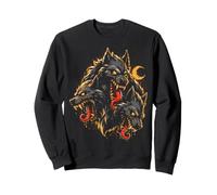 3 têtes Hellhound Cerberus Gothic Horror Art Loup-Garou Homme Sweatshirt