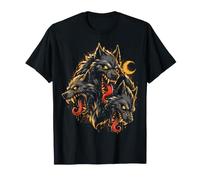 3 têtes Hellhound Cerberus Gothic Horror Art Loup-Garou Homme T-Shirt