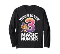 3 The Magic Number Funny 3ème Anniversaire Lion Mignon Manche Longue