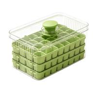 3 Tier 96 Grid Ice Tray with Bin Press Type Mold Lid Design | Easy Release Ice Block Maker for Home Kitchen Apartment Dormitory Camping Party Beverage Coffee Cocktails and Cold Drinks