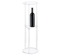 3 Tier Acrylic Side Table - Round Clear End Table, Modern Storage Stand