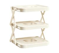 3 Tier Serving Tray - Dessert Stand for Party Food Display and Table Centerpiece | Metal Frame with Stable Base Design, Multi Level Snack Organizer for Cake Fruit Cupcake Serving Use