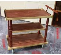 3-Tier Stainless Steel Serving Cart, Restaurant Multi-Purpose Food Delivery Trolley(G)