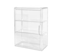 3 Tier Vitrine Acrylique pour Collection Figurine Vitrine Transparent avec Porte Magnétique Anti-Poussière Empilable Vitrine Exposition pour Pop! Figurines Poupées Blind Box Voiture Bijoux Cosmétiques