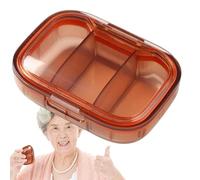 3 Times A Day Pill Box-Daily Organizer Case, Portable Travel Medicine Container, Separate 3 Compartment Holder, Aesthetic Pocket Supplement Puck, Small Vitamin Storage Planner | For Travelers