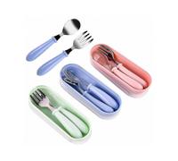 3 Toddler Fork and Spoon Sets - Safe Baby Cutlery for Kids Feeding & Weaning Utensils