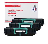 NOPAN-INK - x3 Toners - E260A11E (Noir) - Compatible pour Lexmark E260 E260D E462 E462DTN E260dn E360 E360d E360dn E460dn E460dw