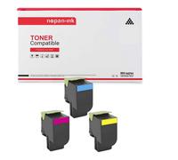TONER MC2425 C232C0 C232M0 C232Y0 MC 2425 couleur x 3 Compatible pour LEXMARK-NOPAN-INK C 2325dw, C 2425dw, C 2535dw, MC 2325adw, MC 2425adw, MC 2535adwe, MC 2640adwe.