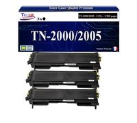 3 Toners compatibles avec Brother TN2000, TN2005 pour Brother HL2020,HL2030, HL2032, HL2035, HL2037, HL2040, HL2040N, HL2050, HL2070N - 2 500 pages - T3AZUR