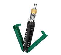 3. Tournevis à cliquet rotatif avec poignée de rangement de 14 embouts et construction en acier au carbone pour une utilisation automobile Tournevis à cliquet à angle multiple