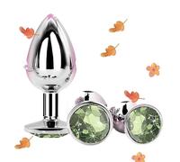 3 Trainers De Hanche En Acier Inoxydable (Petits, Moyens Et Grands) Avec Diamants De Couleur DifféRente - Accessoires D'éTirement - D-13 (Vert Clair)