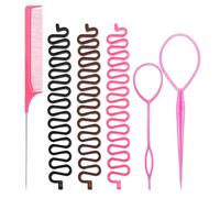 3 Tresses À Chevrons, 1 Peigne, 2 Tire-Cheveux, Ensemble D'Outils De Tressage De Cheveux, Outils De Coiffure Pour Femmes, Accessoires De Coiffure