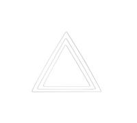 3 triangles en métal blanc 20/ 25/ 30 cm - Rayher Blanc G