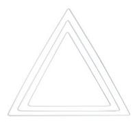 3 triangles en métal blanc 20/ 25/ 30 cm Blanc G