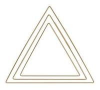 3 triangles en métal doré 20/ 25/ 30 cm Doré G
