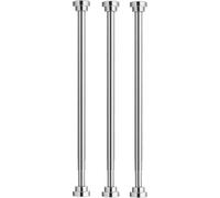 3 tringles à rideau de douche de 60 cm réglables sans perçage de 65cm à 100cm, tringle télescopique pour douche & baignoire, tringle à rideau en inox à pincer, tringle de penderie argentée