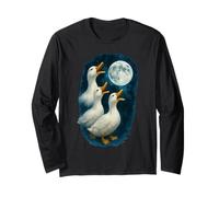 3 Trois Canards de Pékin Hurlant à la Lune Manche Longue