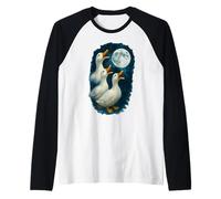 3 Trois Canards de Pékin Hurlant à la Lune Manche Raglan