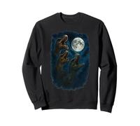 3 Trois Dinosaures préhistoriques Hurlant à la Lune Sweatshirt