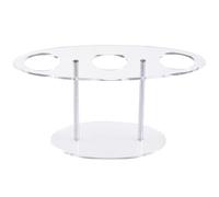 3 trous Support en acrylique - support de crème glacée claire, porte-gaufre à main durable, rack d'affichage de dessert léger, organisateur de service multifonctionnel | Accessoire de fête de table po