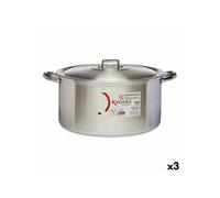 3 Unités de Casserole avec Couvercle Argenté Aluminium 20 L