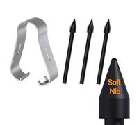 [3 Unités] Original Felt Souple Pointes de Remplacement pour Samsung S Pen Galaxy Tab S6 Lite/S10 FE/S10 FE+ Plus/S10 Ultra/S10+ Plus/S9 FE+ Plus/S9+ Plus/S9 FE/S9/S9 Ultra/S8/S7, Noir