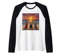 3 œuvres d'art Pembroke Welsh Corgis Coucher de Soleil sur la Plage Chien Mignon Manche Raglan