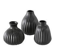 3 vases Esko noirs - Hauteur : 12 cm