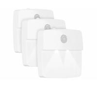 3 veilleuses à LED rechargeables avec détecteur de mouvement Lunartec