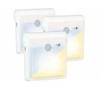 3 veilleuses LED 40 lm sans fil avec capteur de mouvement et de lumière Lunartec