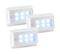 3 veilleuses LED à piles avec détecteur de mouvement Lunartec