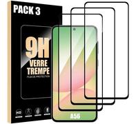 3 Verre Trempé Intégral pour Samsung Galaxy A56 5G - Protection avec Bord Noir Anti-Rayures - E.F.Connection