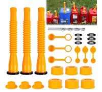 3 Verseurs de Bidon d'essence Buse de Réservoir Evolutive Kit de Remplacement de Bec de Bidon D'essence Avec Foret de 8 mm Adapté à la Plupart des Bocaux de 1/2/5/10 Gallons