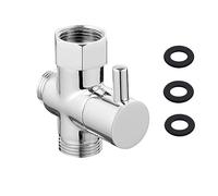 3 Voies Douche G1/2" Vanne de Commutation en Laiton, 3 Voies Soupape, Robinet Wc 3 Voies, Laiton Massif G1/2 Douchette Composants de Douche, Inverseur Douche, Douchette Adaptateur