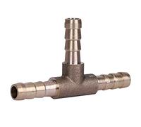 3 voies en laiton T pièce carburant carburant jointier connecteur raccords de tuyau barbelés pour tuyau de gaz air comprimé(6mm)