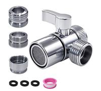 3 Voies Valve Inverseur de Douche, Adaptateur M22-M24 & G1/2, Pièce de Rechange pour Robinet, Pour Douche, Cuisine ou Salle de Bain