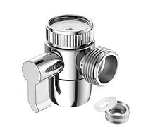 3 Voies Valve Inverseur de Douche avec Adaptateur M22-M24, Robinet D'Arrêt, Vanne Aiguillage pour Cuisine ou Salle de Bain