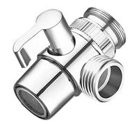 3 Voies Valve Inverseur de Douche M22 X M24, G1/2 Robinet WC Diverter Alliage de Laiton, Soupape Vanne Dérivation Douche pour Cuisine ou Robinet Salle de Bain, Shower Diverter Pièce