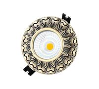 3 W/5 W/7 W LED éclairage encastré mince panneau de bronze européen rétro COB Downlight ultra lumineux intégré vers le bas avec pilote LED en aluminium installation de rénovation simple vers le bas