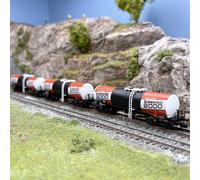 3 wagons citernes type Uahs, "ÖMV", ÖBB, Ep. IV - FLEISCHMANN 6660073 - N 1/160