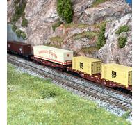 3 wagons de transport de marchandises, DB, Ep IV - MINITRIX 18702 - N 1/160