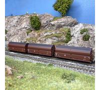 3 wagons trémies type Kkt-62, à bogies, DB, Ep III - MINITRIX 18270 - N 1/160