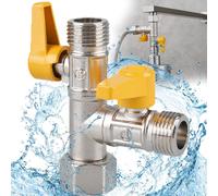 3 Way 3 Way Solid Brass G 1/2 Inch Shower Head 3 Way T Connector Tap Stop Valve 3 Way Tobinet Toilet Shower Head for Bathroom Kitchen