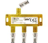 3 Way BK CATV Broadband 3 Socket TV Splitter Soft TV Cable TV DVB-T Satellite Splitter DVBS DVBS2 DVBT DVBC Digital Full HD TV Compatible 3D 4K