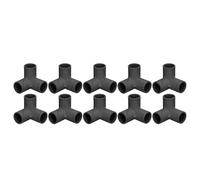 3 Way Connector Plastic 25Mm 25Mm Plastic Pipe Fittings Pvc 10Pcs 3 Way Pipe Fittings Pvc Plastic Tee Fitting Elbow Corner Connector 25Mm Inner Diameter (Black)