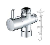 3 Way Diverter,3 Way Head Arm Splitter - 1/2 Inch Sink Faucet Splitter, Head System Replacement Part For Bathroom