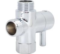 3 Way G1/2 Shower Diverter Valve Copper Shower Arm Diverter Valve for Hand Held Showerhead Electroplate