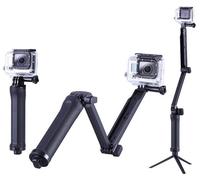 3-Way Grip Pliable Multi-fonctionnelle Selfie Stick Extension Monopode avec Trépied pour GoPro HERO5 / 4/3 + / 3/2/1 Longueur: 20-58cm